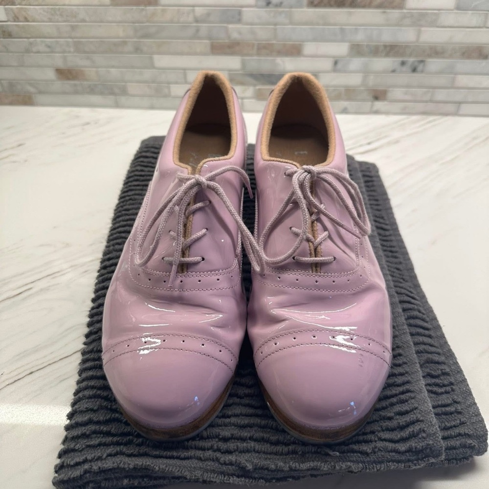 Ladies Jason Samuel Smith Lilac Patent Leather Tap Shoes Size 9 1/2